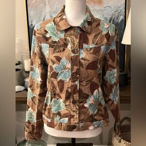 2/$40 Coldwater Creek Pretty Floral Jacket Medium M